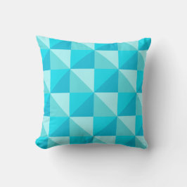 Turkos Grönt Optisk Illusion Quilt mönster Kudde