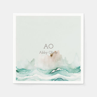 Turkos-grönt, pastellfärgning pappersservett