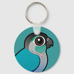 Turkos Grönt-varade fräck mot Conure Nyckelring