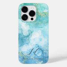 Turkos Grönt vattenfärgen Glitter Anpassade