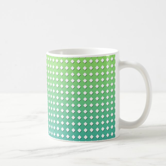 Turkos Gul Geometrisk Mönsterdiamanter Kaffemugg (Höger)