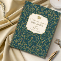 Turkos Guld Damask Dotters av Konungen