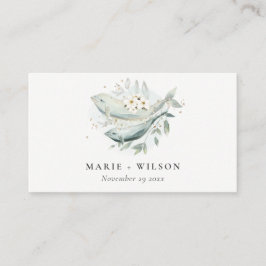 Turkos Guld Undervattensblomma Fisk Bröllopswebbpl Tilläggskort