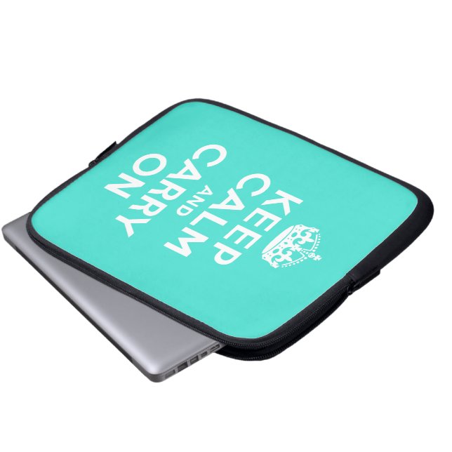 Turkos håll lugn och fortsätt laptop fodral (Framre botten)