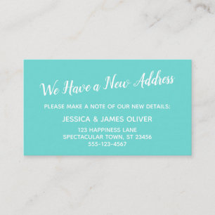 Turkos har vi nya adress kort för en Handout