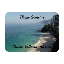 Turkos havssandstrand magnet