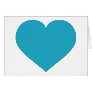 Turkos Heart Hälsningskort
