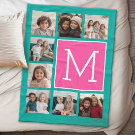 Turkos Hetrosa Instagram 8 Foto Collage Monogram Fleecefilt