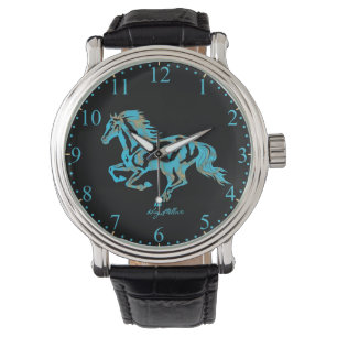 Turkos Horse Silhouette Armbandsur