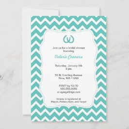 Turkos Horseshoes Möhippa Inbjudan Chevron