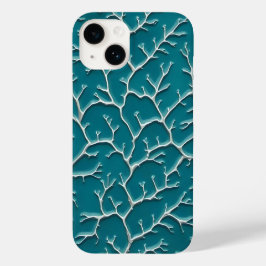 Turkos iPhone-fodral med ådringsstruktur