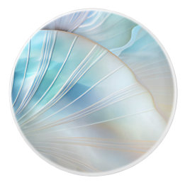 Turkos Iridescent Holografisk Skal Knopp