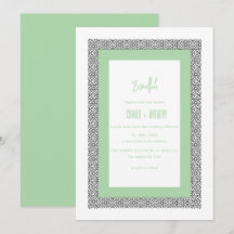 Turkos Islamic Geometric Gräns Bröllop