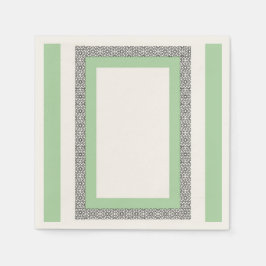 Turkos Islamic Geometric Gräns Bröllop Pappersservett