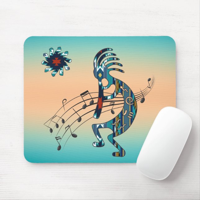 Turkos Kokopelli Musmatta (Med mus)