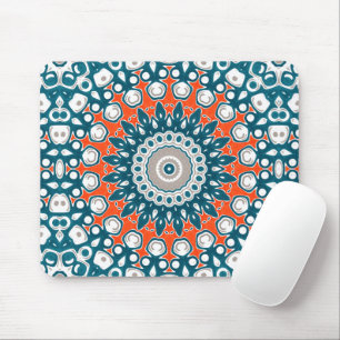 Turkos Korall Modern Mandala D skrivbordsmönster Musmatta