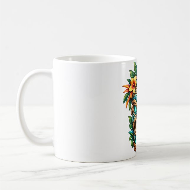 Turkos Kronbladsvakt Kaffe Mugg (Vänster)