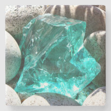 Turkos kvartkristallkristaller grått sten mineral