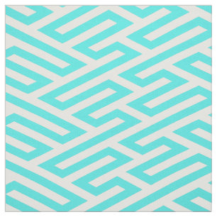 Turkos labyrint Maze Geometric Tyg