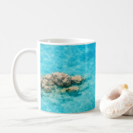 Turkos lagun havsvatten kaffemugg