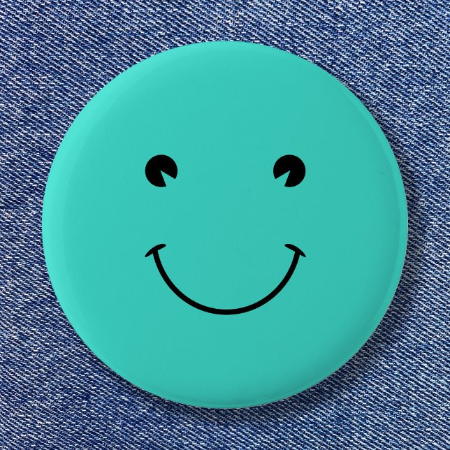Turkos  Leende Knapp (Turquoise Smile Button)
