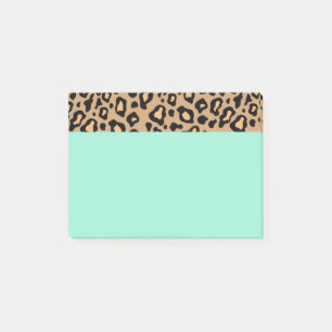 Turkos Leopardtryck Post It-lappar Post-it Block