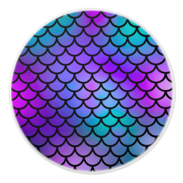 Turkos Lila Rosa Blå Havsfruskor Fantasi Fisk Knopp