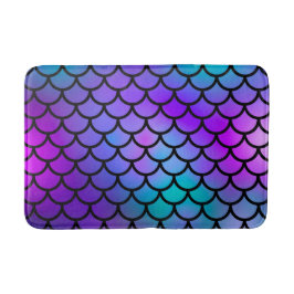 Turkos Lila Rosa Blå Sjöjungfrusfjäll Fantasyfisk Badrumsmatta