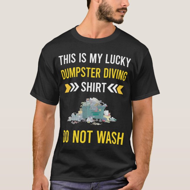 Turkos Lyckoshirt Sopptankning T Shirt (Framsida)