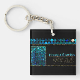 Turkos Lyx Mosaik Hus Av Lyxig Glam Nyckelring