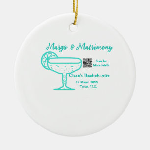 Turkos Margs & Matrimony Möhippa  Julgransprydnad Keramik