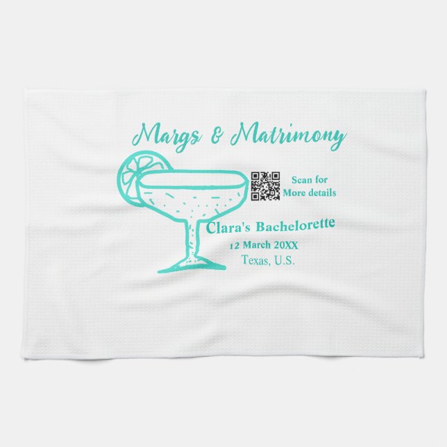 Turkos Margs & Matrimony Möhippa  Kökshandduk (Horisontell)