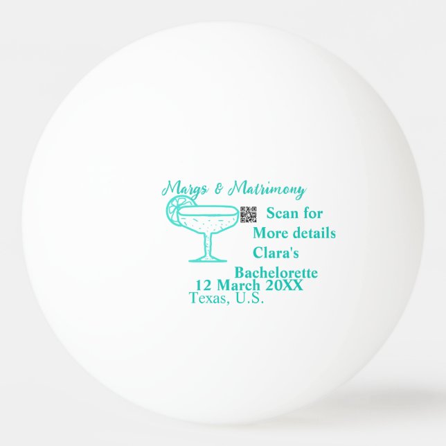 Turkos Margs & Matrimony Möhippa  Pingisboll (Framsidan)