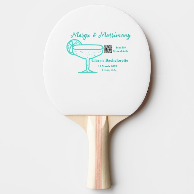 Turkos Margs & Matrimony Möhippa  Pingisracket (Framsidan)