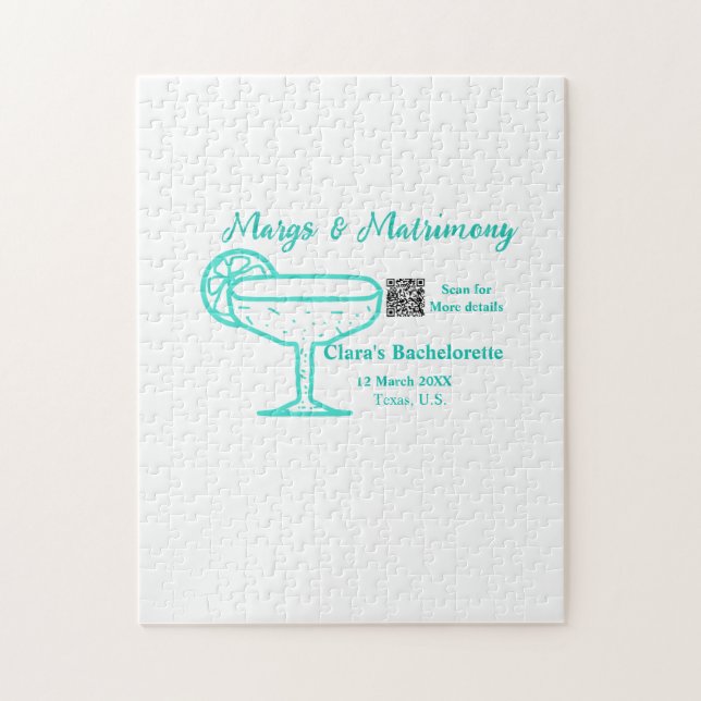 Turkos Margs & Matrimony Möhipparty  Pussel (Vertikal)