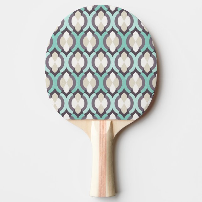 Turkos marockanska Mönster Pingisracket (Framsidan)