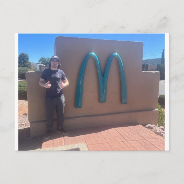 Turkos McDonald's ”M” -skylt Vykort (Framsida)