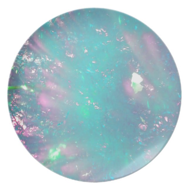 turkos med en antyda av rosor tallrik (Framsidan)