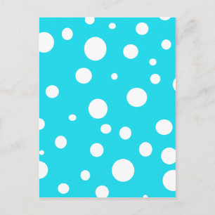 Turkos med Roligten Polka dots Mode Vykort