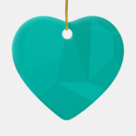 Turkos, modern, coola, trendigets geometriska kons julgransprydnad keramik