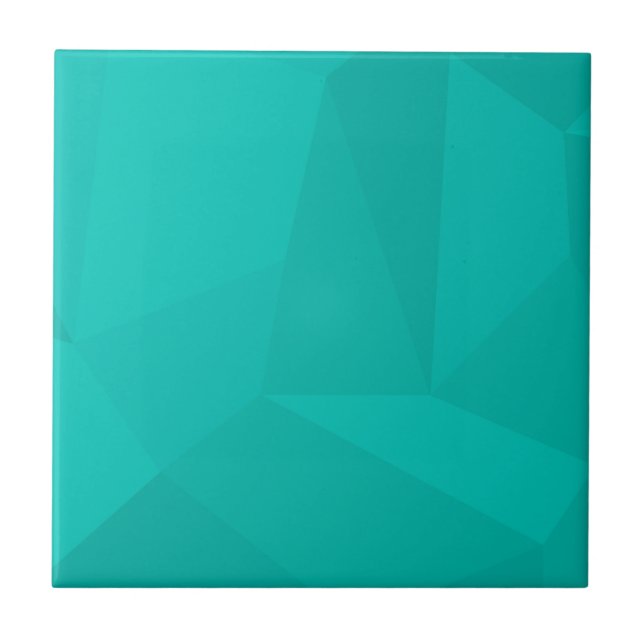 Turkos, modern, coola, trendigets geometriska kons kakelplatta (Framsidan)