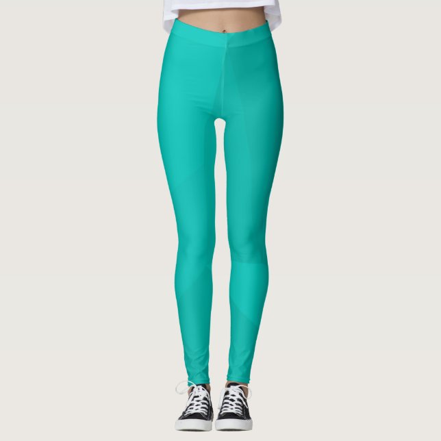 Turkos, modern, coola, trendigets geometriska kons leggings (Framsida)