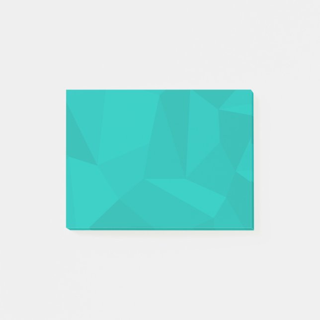 Turkos, modern, coola, trendigets geometriska kons post-it block (Framsida)