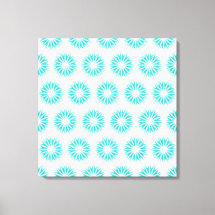 Turkos Modern Sunbursts Canvastryck