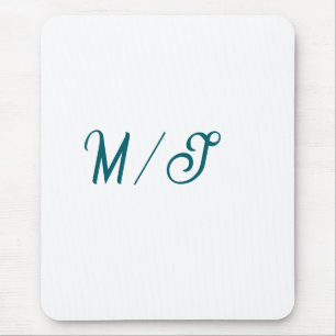 Turkos monogram brudpar namn enkel stil musmatta