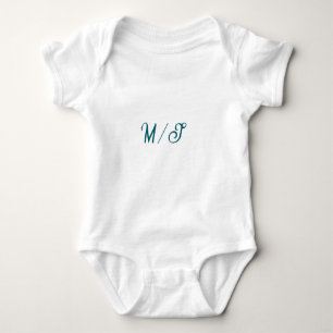 Turkos monogram brudpar namn enkel stil t shirt
