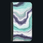 Turkos, Mörk blått och vit marmor Swirls Plånboksfodral För Samsung Galaxy S5<br><div class="desc">Turkos,  Mörk blått och vit marmor Swirls mobil plånbok.</div>