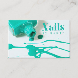 turkos Nail Salon Manicurist Flaska Visitkort