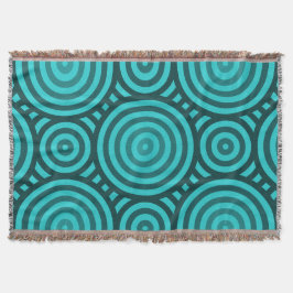 Turkos Nested Circular Mönster Filt