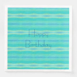 Turkos och blå vattenfärg pappersservett